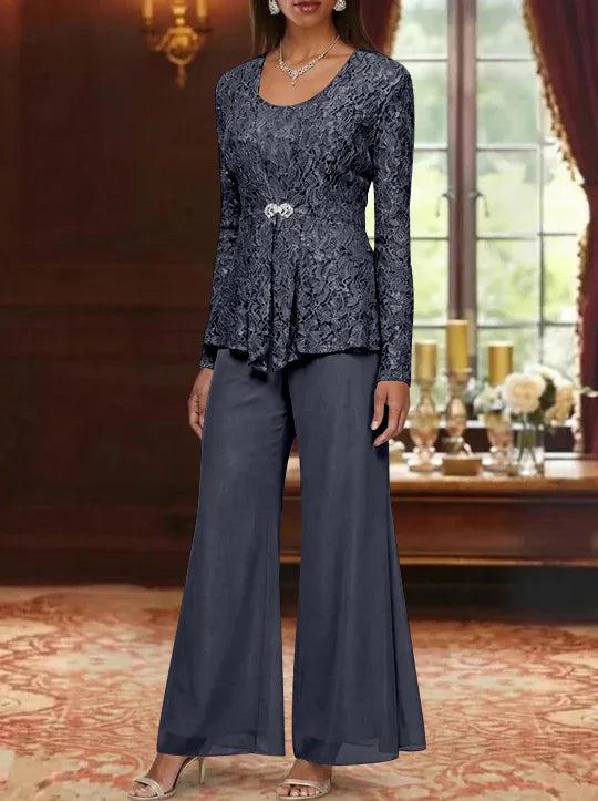 Long Mother of the Bride Dress with Sleeves — The Ula Aurelia | Guest & Gown — view 50