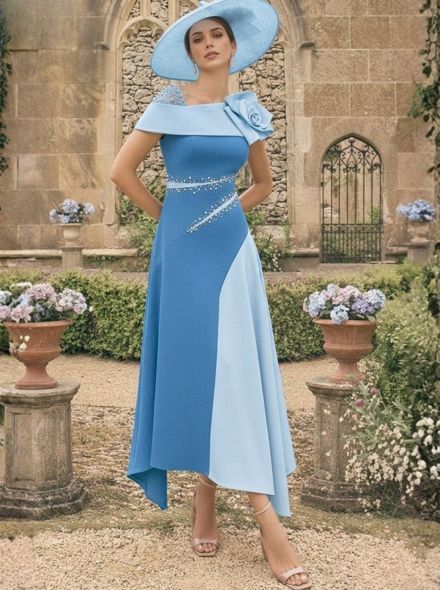 One Shoulder Mother of the Bride Dress — The Joss | Guest & Gown — view 4