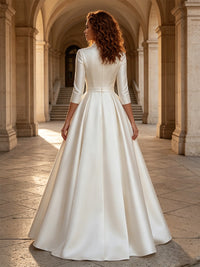 Satin A-Line Wedding Dress — The Iris Seraphine | Guest & Gown