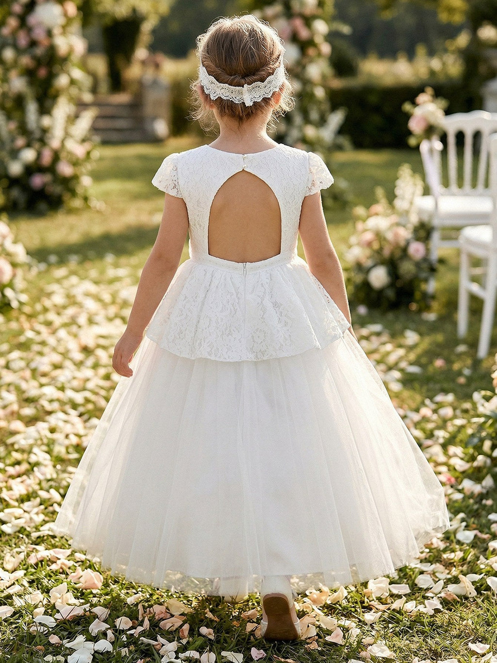 Elegant Flower Girl Dress — The Celeste Vivienne | Guest & Gown — view 2