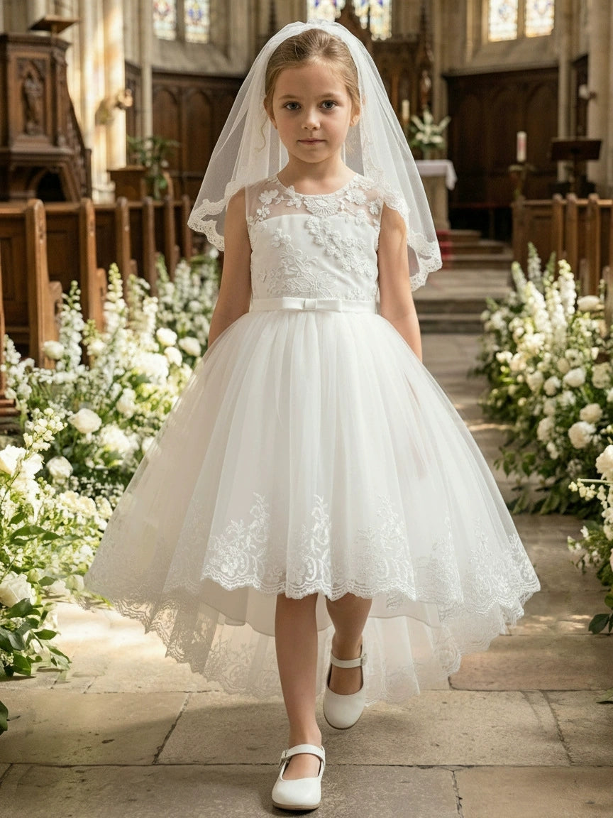 Lace Flower Girl Dress — The Vivienne Celeste | Guest & Gown