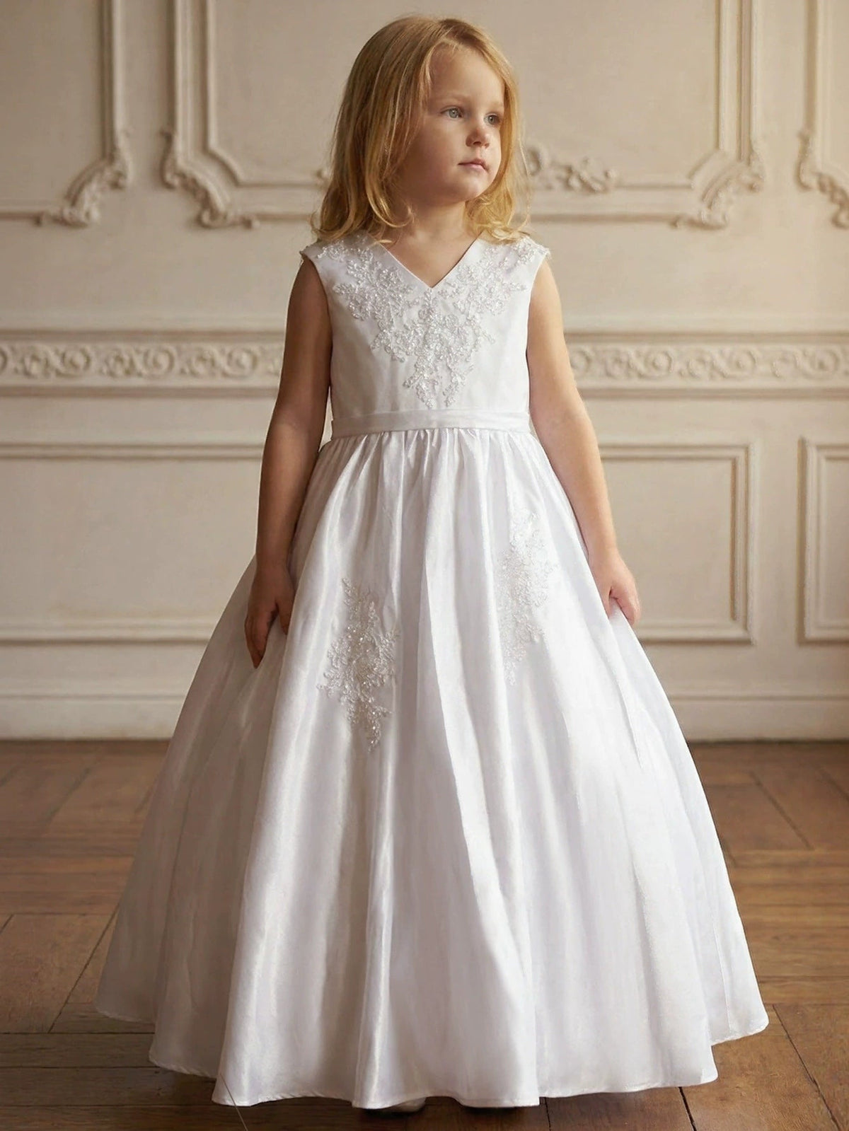 Embroidered Flower Dress — The Zora Aurelia | Guest & Gown