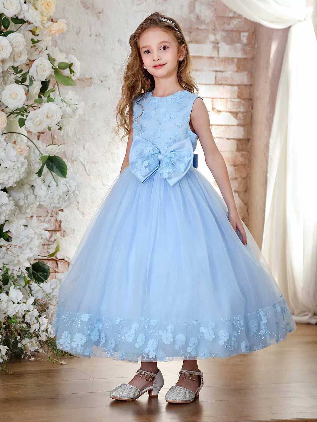 Lace Flower Girl Dress — The Mimi Aurelia | Guest & Gown — view 3