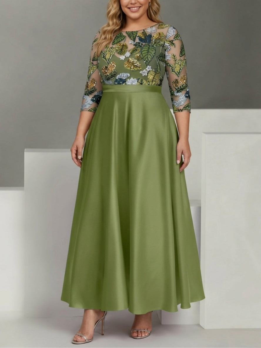 Long Plus Size Mother of the Bride Dress — The Luna Aurelia | Guest & Gown