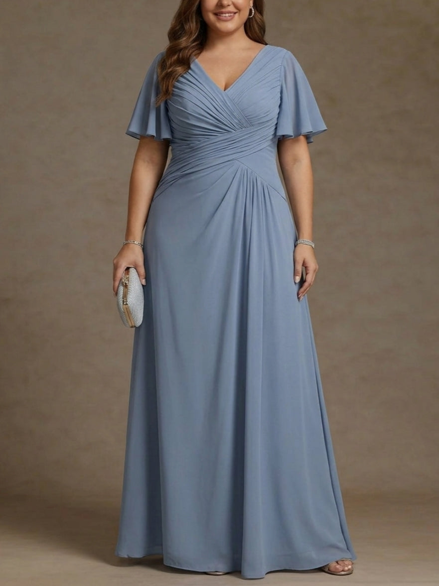 Plus Size Long Mother of the Bride Dress — The Maren Aurelia | Guest & Gown