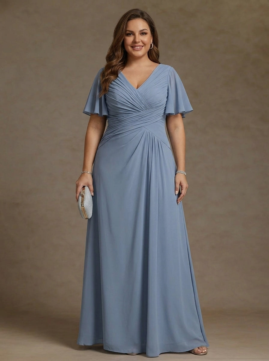 Plus Size Long Mother of the Bride Dress — The Maren Aurelia | Guest & Gown