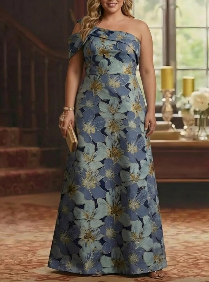 Plus Size Long Mother of the Bride Dress — The Waverly Isla | Guest & Gown