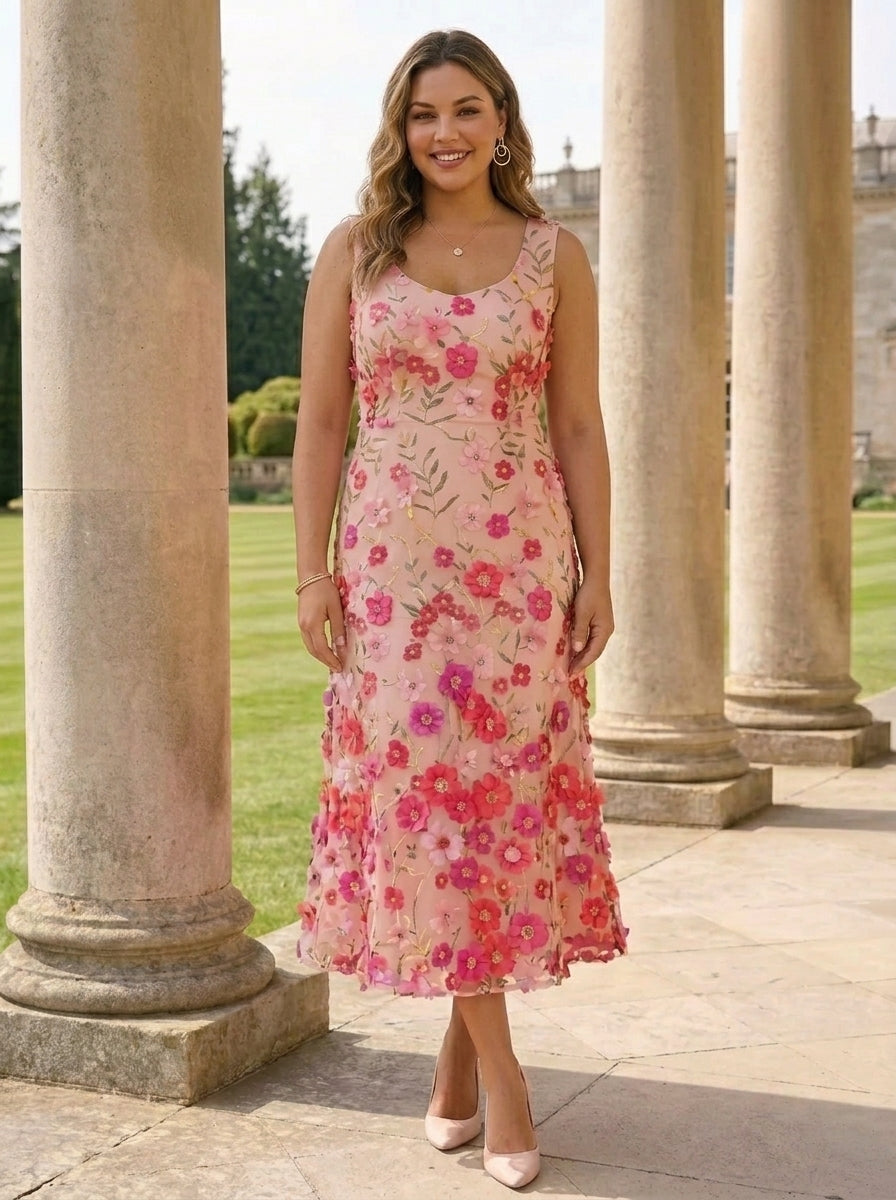 Tea Length Plus Size Mother of the Bride Dress — The Lorelei Isla | Guest & Gown