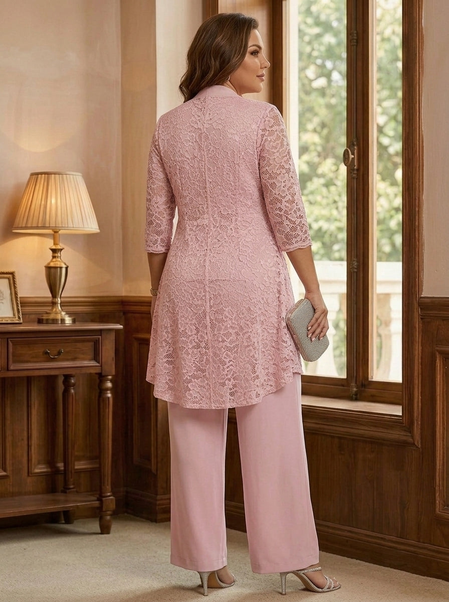 Plus Size 3 4 Sleeve Mother of the Bride Dress — The Vivienne | Guest & Gown