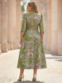 Tea Length Plus Size Mother of the Bride Dress — The Aurelia | Guest & Gown — view 2