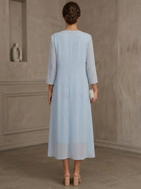 One Shoulder Mother of the Bride Dress — The Kerensa Celeste | Guest & Gown — view 2