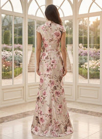 Short Sleeve Long Mother of the Bride Dress — The Selah Aurelia | Guest & Gown — view 2