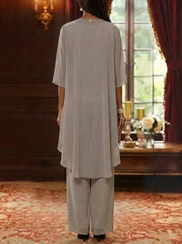 Long Floral Mother of the Bride Dress — The Greta Aurelia | Guest & Gown — view 2