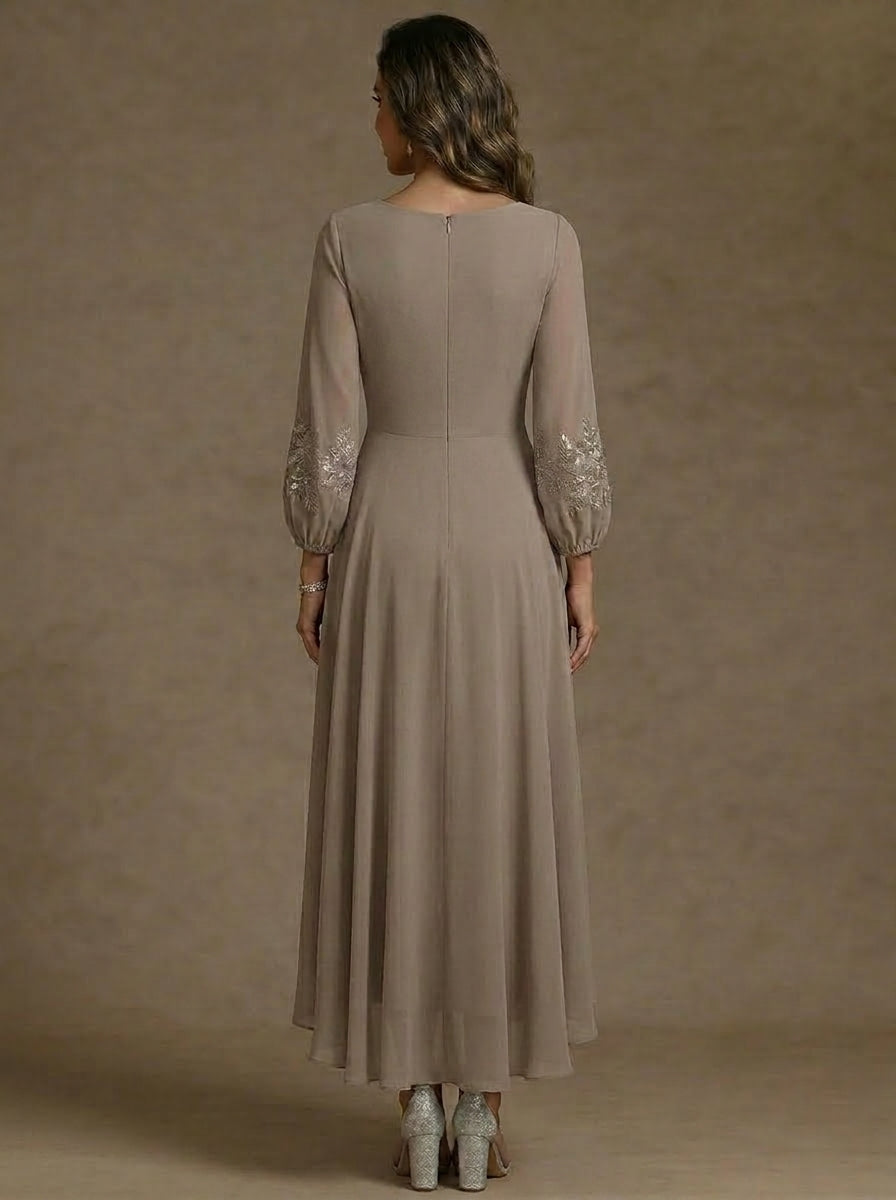 Mother of the Bride Tea Length Dress — The Clemence Aurelia | Guest & Gown — view 2