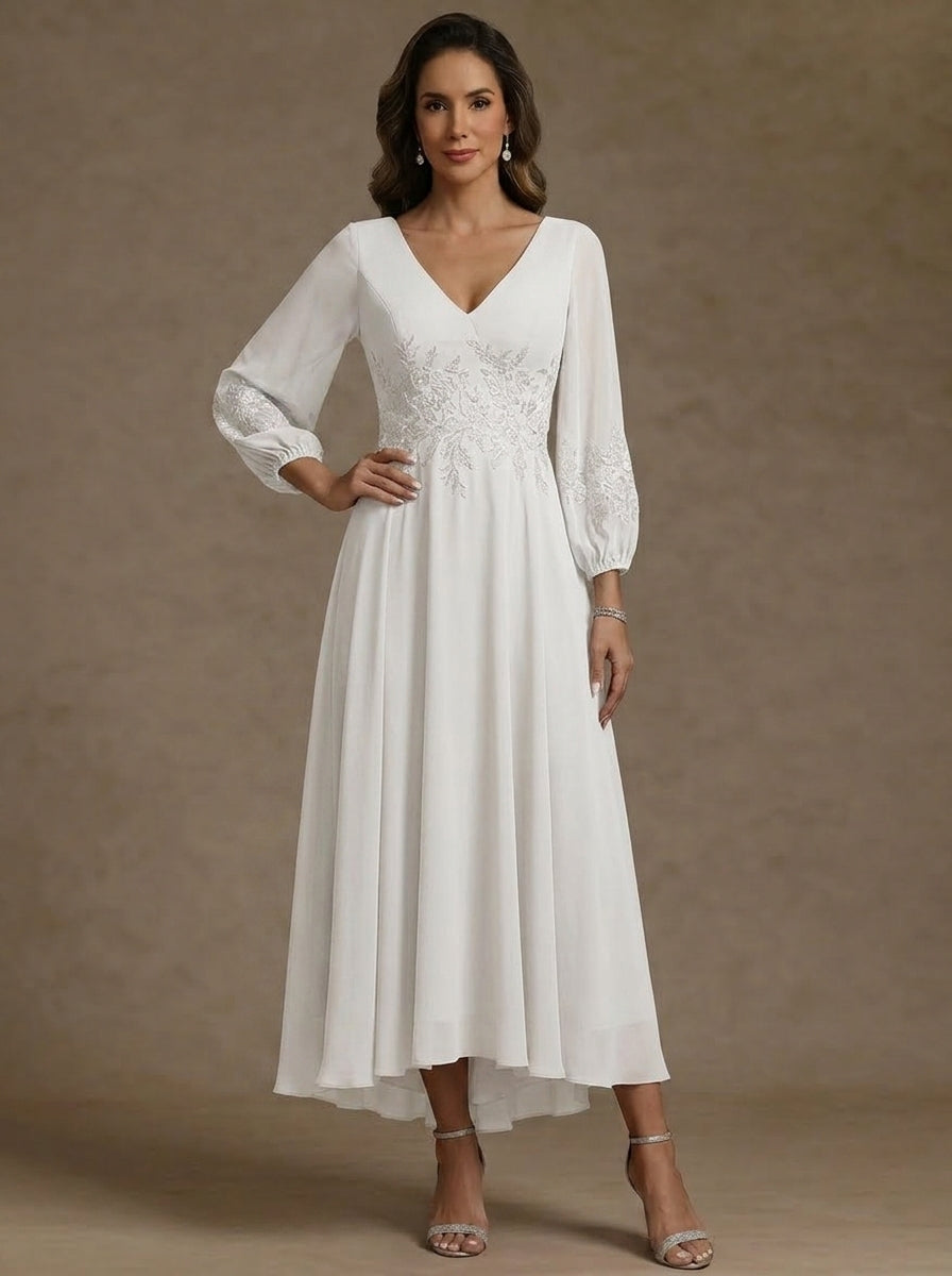 Mother of the Bride Tea Length Dress — The Clemence Aurelia | Guest & Gown