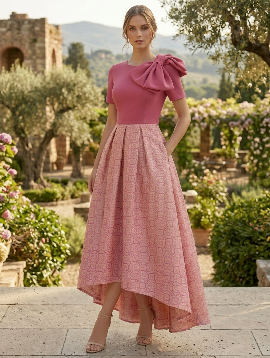 Elegant Mother of the Bride Dress with Sleeves — The Seraphine Aurelia | Guest & Gown