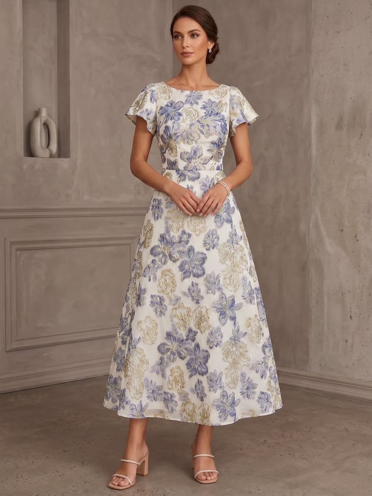 Tea Length Mother of the Bride Dress — The Melisande Isla | Guest & Gown