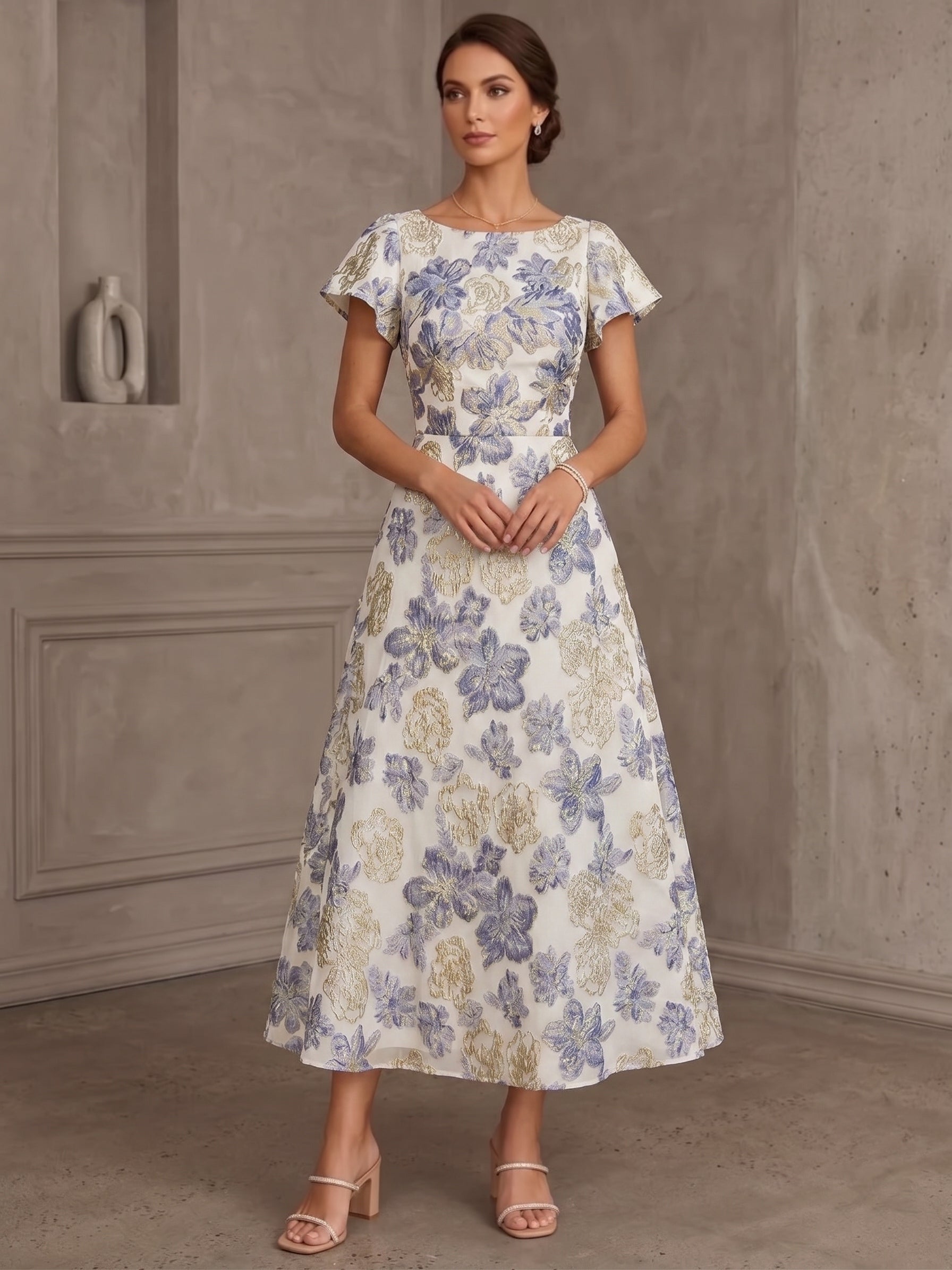 Tea Length Mother of the Bride Dress — The Melisande Isla | Guest & Gown
