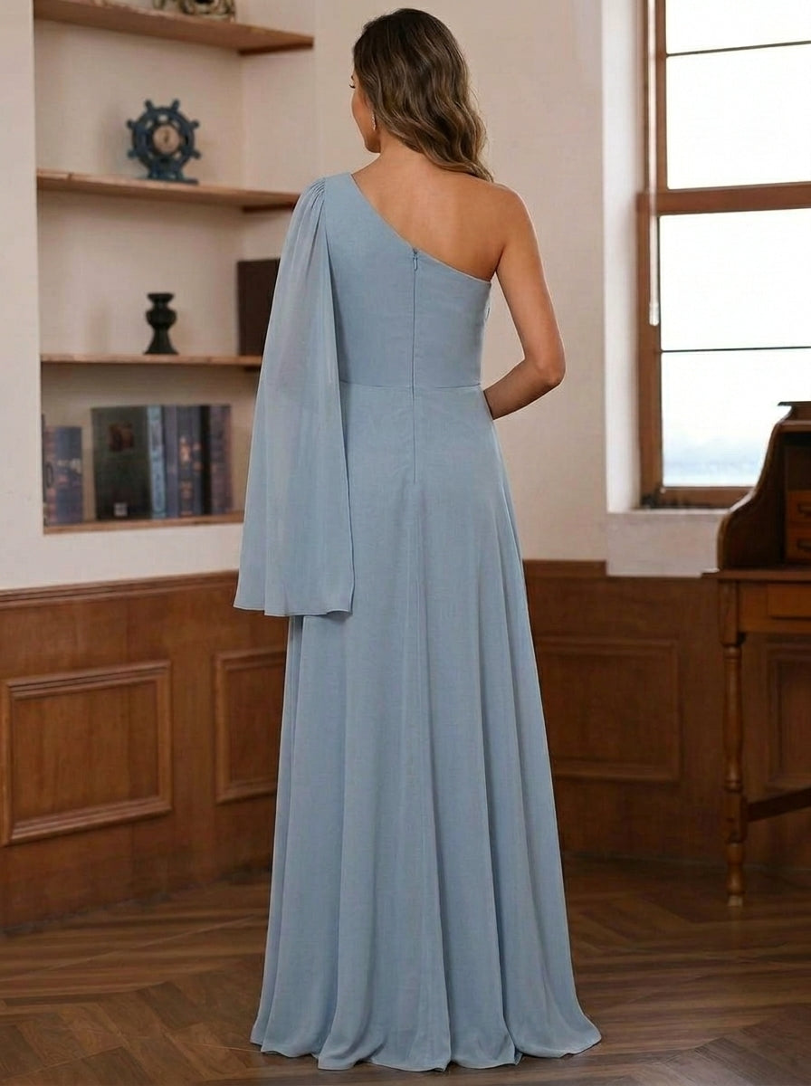 One Shoulder Mother of the Bride Dress — The Della Isla | Guest & Gown