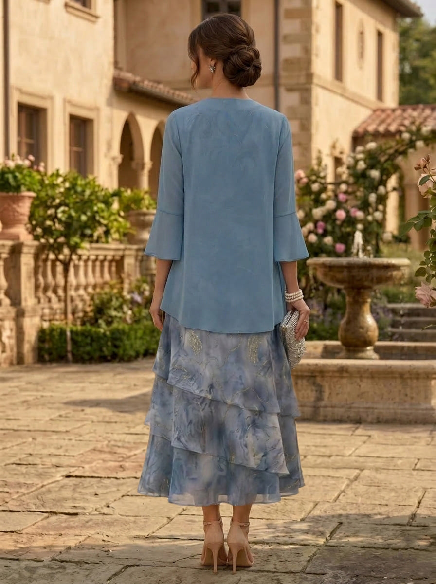 Mother of the Bride Tea Length Dress — The Alba Isla | Guest & Gown