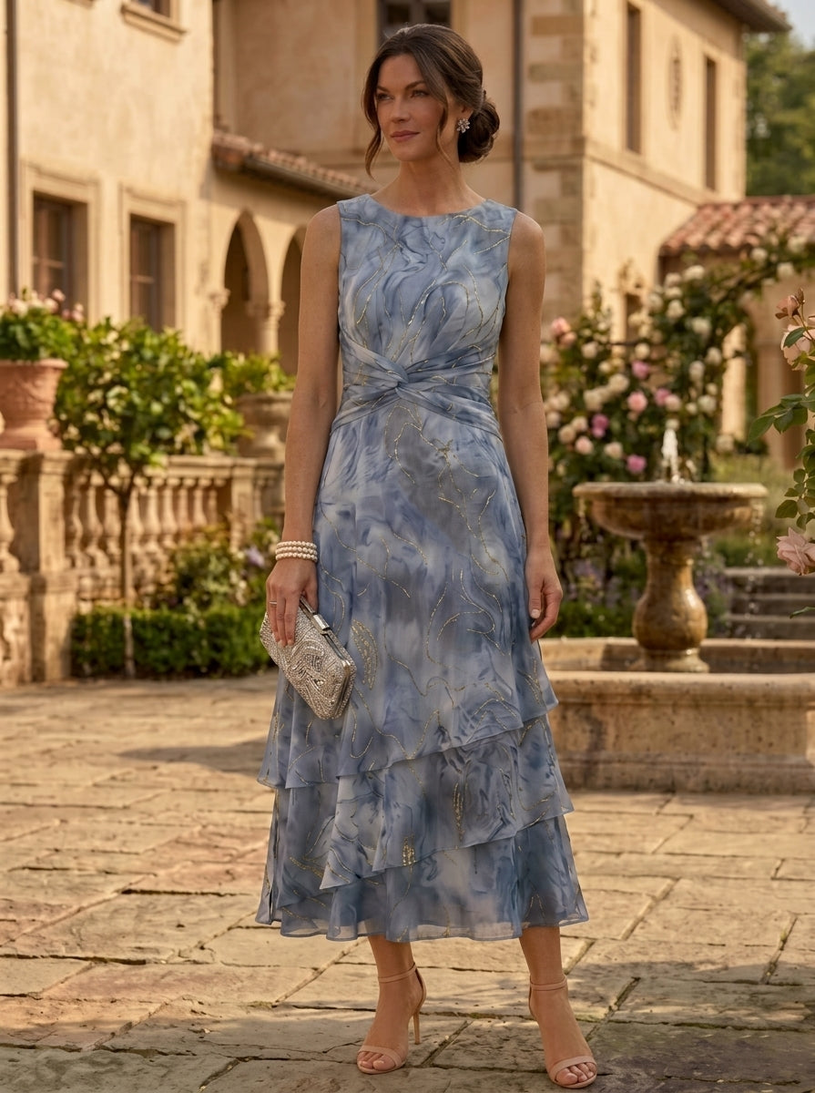 Mother of the Bride Tea Length Dress — The Alba Isla | Guest & Gown