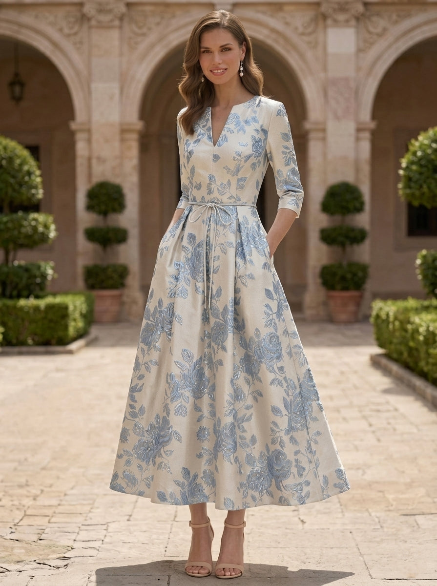 Tea-length Mother of the Bride Dress — The Lou Seraphine | Guest & Gown — view 3