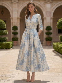 Tea-length Mother of the Bride Dress — The Lou Seraphine | Guest & Gown — view 3