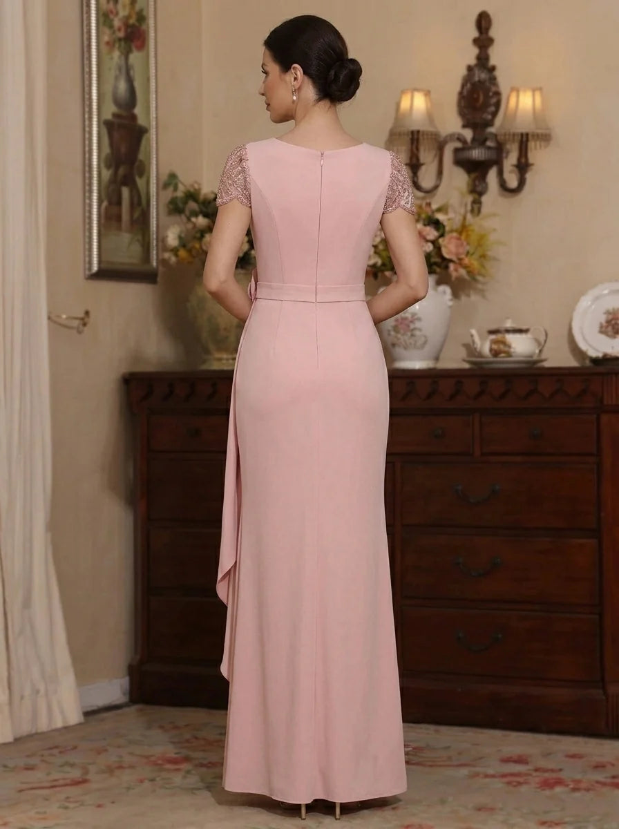 Short Mother of the Bride Dress with Sleeves — The Pearl Seraphine | Guest & Gown