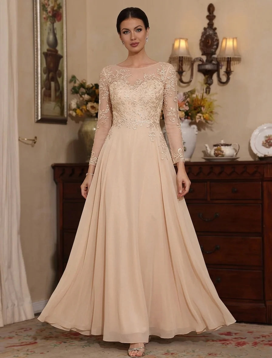 Long Sleeve Mother of the Bride Dress — The Saskia Seraphine | Guest & Gown