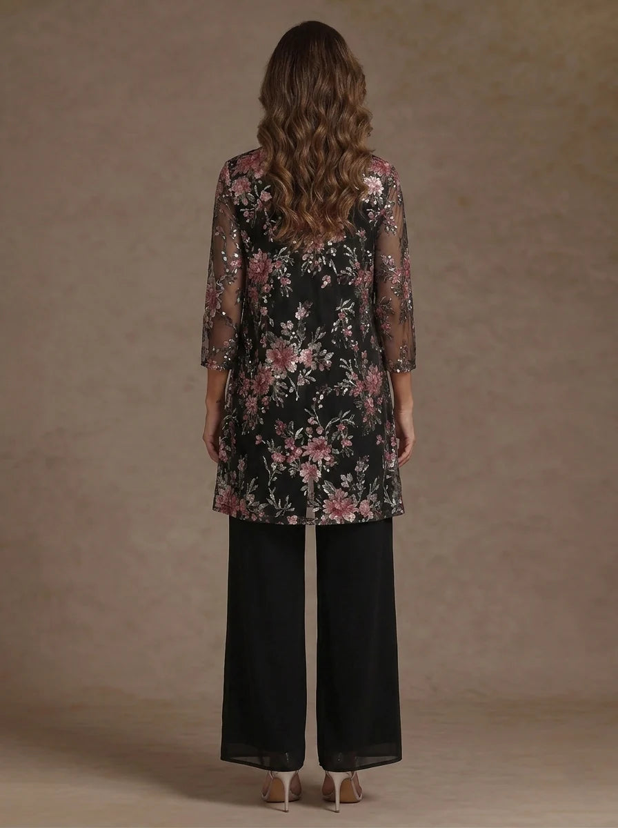 Long Floral Mother of the Bride Dress — The Bianca Seraphine | Guest & Gown — view 2