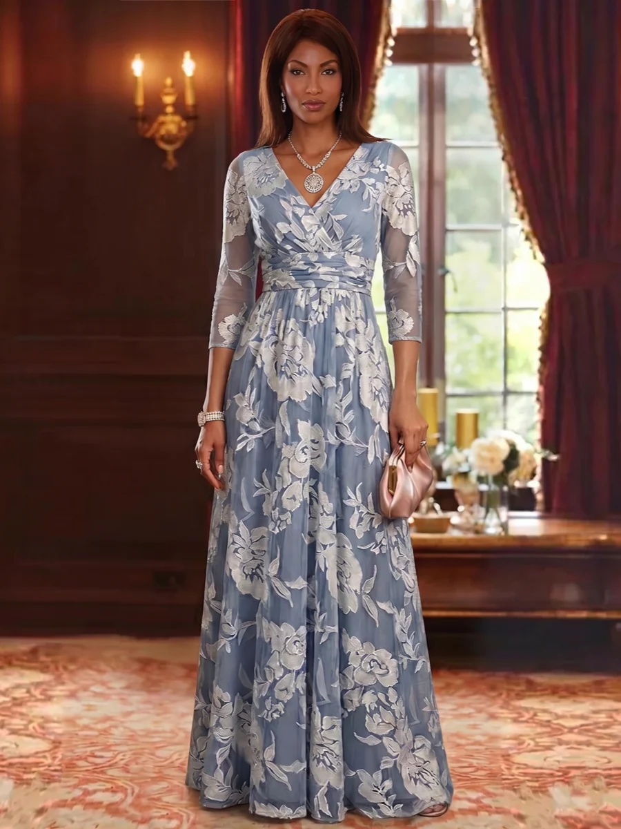 3 4 Sleeve Mother of the Bride Dress — The Magnolia Seraphine | Guest & Gown