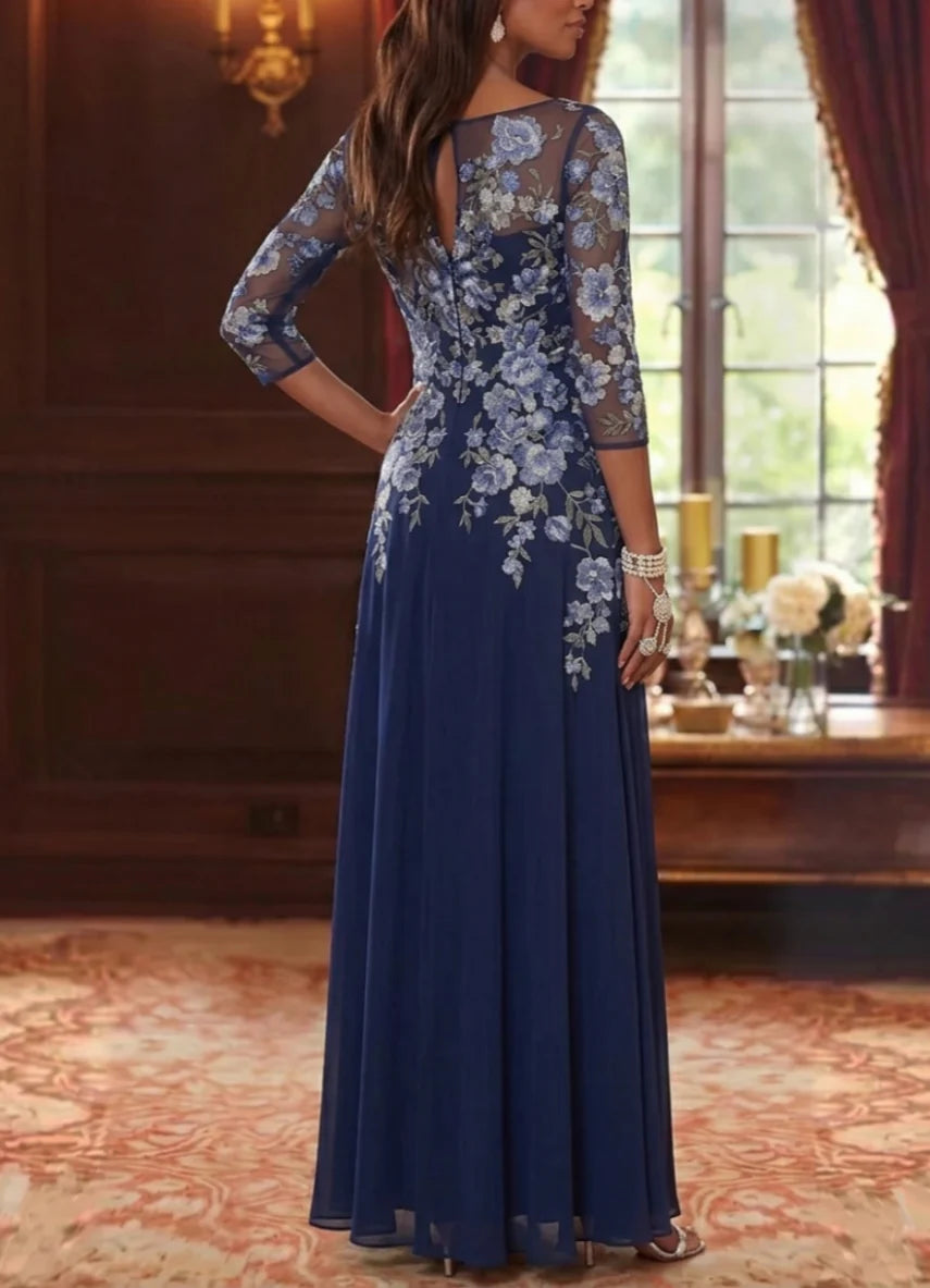 Long Mother of the Bride Dress with Sleeves — The Lavinia Seraphine | Guest & Gown — view 2