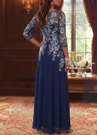 Long Mother of the Bride Dress with Sleeves — The Lavinia Seraphine | Guest & Gown — view 2