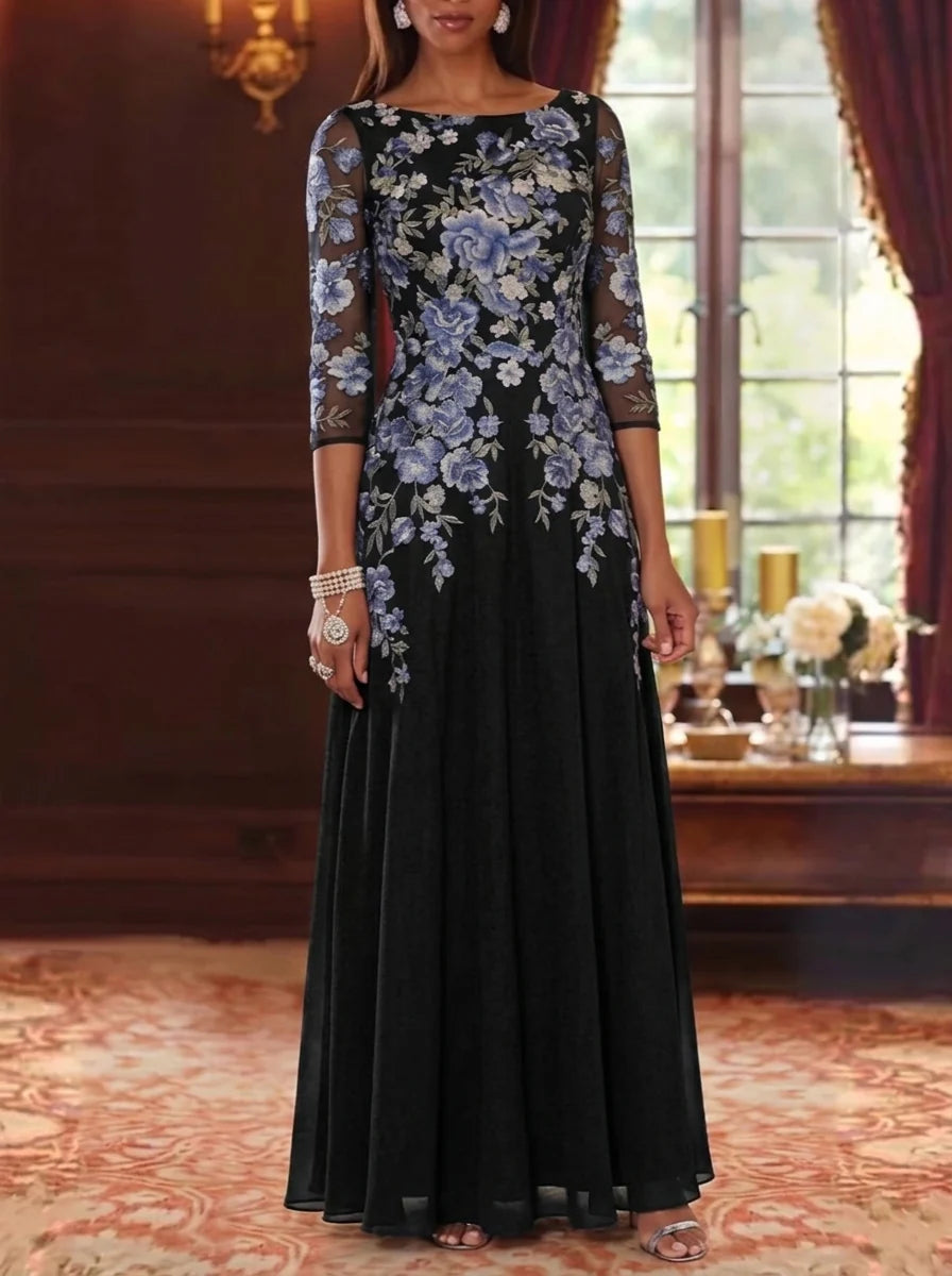 Long Mother of the Bride Dress with Sleeves — The Lavinia Seraphine | Guest & Gown — view 5