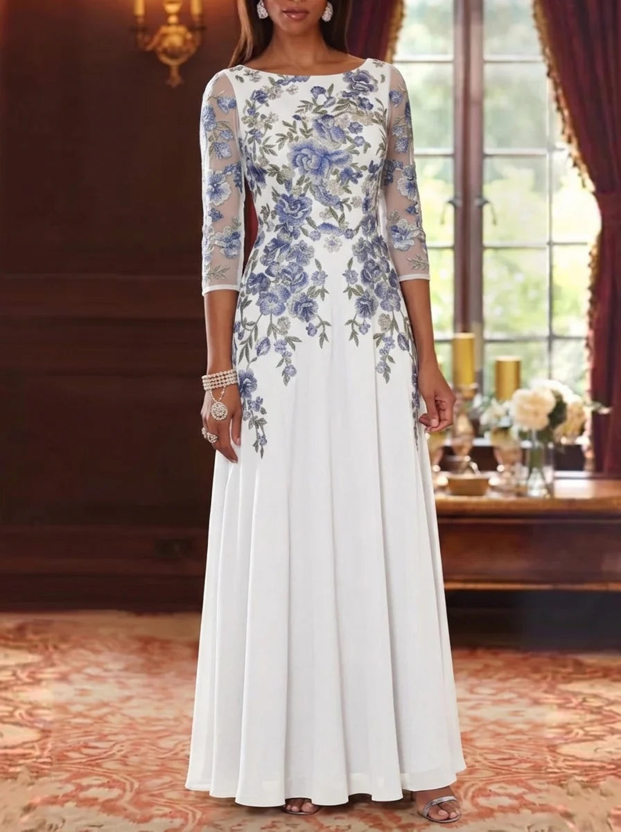 Long Mother of the Bride Dress with Sleeves — The Lavinia Seraphine | Guest & Gown — view 4