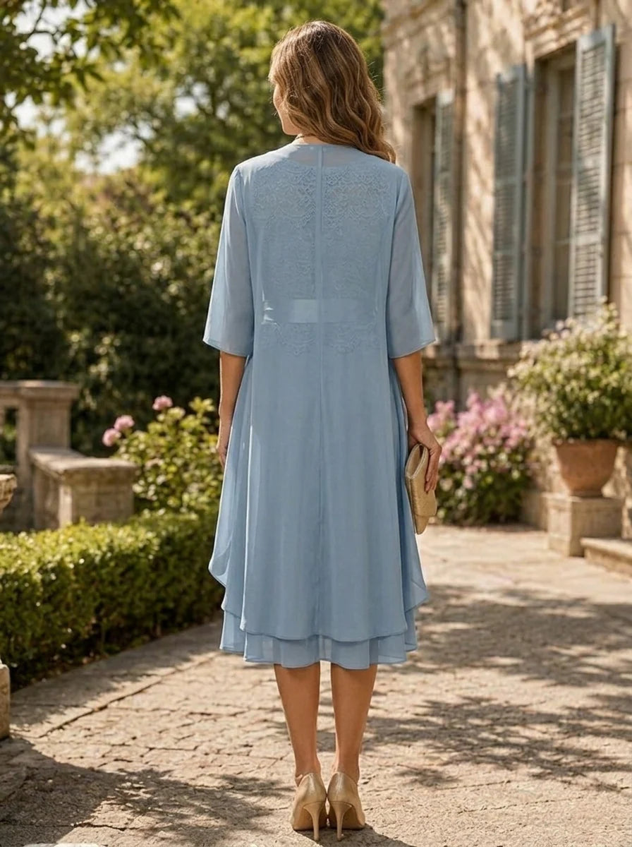 Mother of the Bride Tea Length Jacket Dress — The Rosalind Seraphine | Guest & Gown