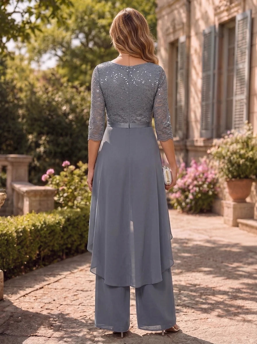 Floral Mother of the Bride Dress with Sleeves — The Vivienne Seraphine | Guest & Gown