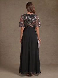 Elegant Short Mother of the Bride Dress — The Etta | Guest & Gown — view 2