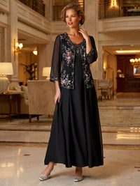 3 4 Sleeve Mother of the Bride Dress — The Birdie | Guest & Gown — view 3