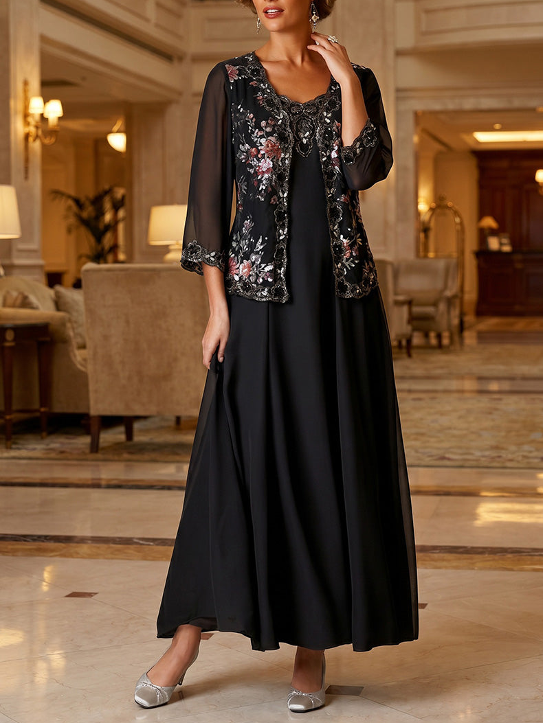 3 4 Sleeve Mother of the Bride Dress — The Birdie | Guest & Gown
