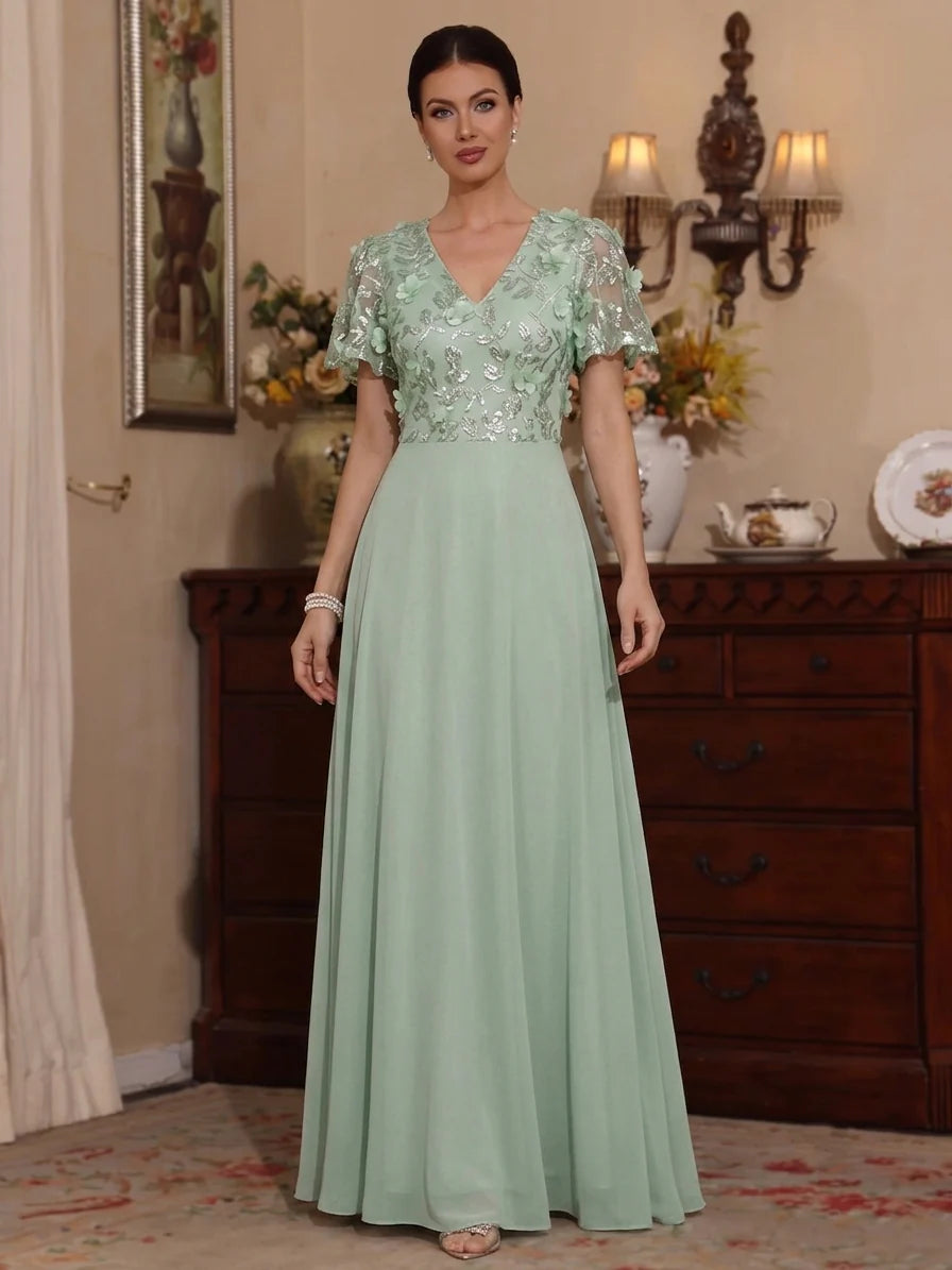 Long Mother of the Bride Dress with Sleeves — The Vada | Guest & Gown