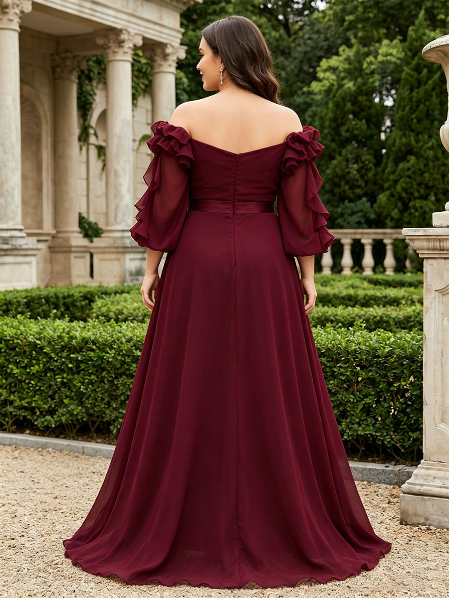 Plus Size Floor Length Mother of the Bride Dress — The Violette | Guest & Gown