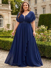 Plus Size Floor Length Mother of the Bride Dress — The Romy | Guest & Gown