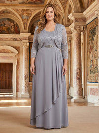 Plus Size A-Line Mother of the Bride Dress — The Helene | Guest & Gown