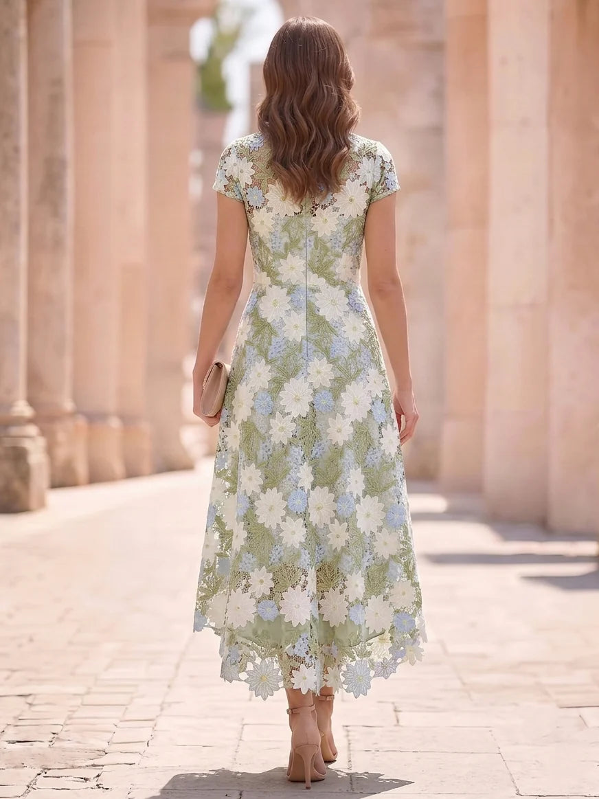 Mother of the Bride Tea Length Dress — The Vera | Guest & Gown — view 2