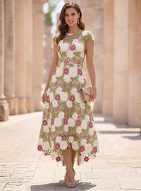 Mother of the Bride Tea Length Dress — The Vera | Guest & Gown — view 3