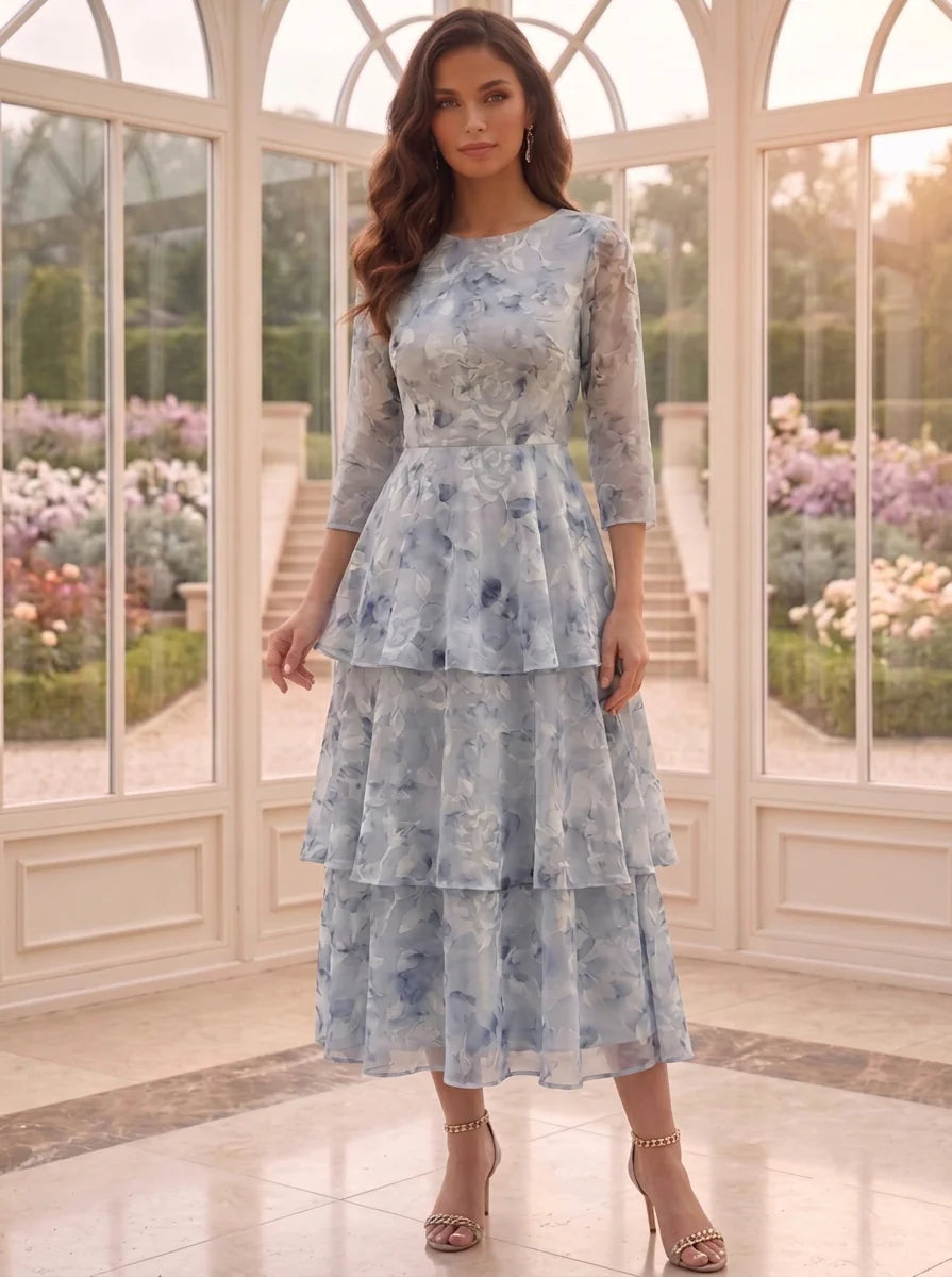 Mother of the Bride Tea Length Dress — The Uma | Guest & Gown