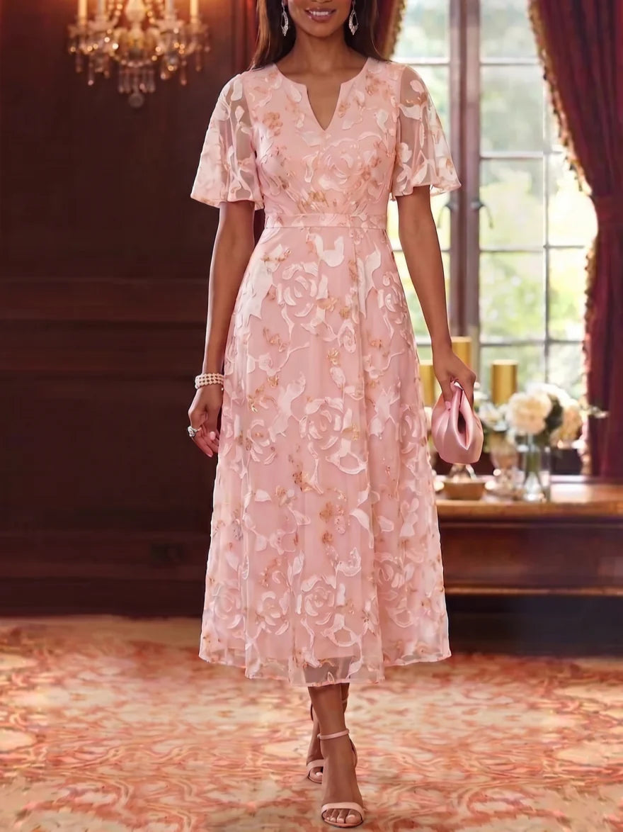 Mother of the Bride Tea Length Dress — The Ivy | Guest & Gown