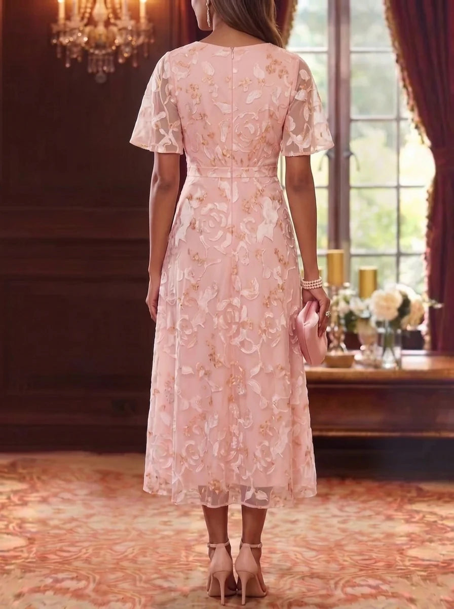 Mother of the Bride Tea Length Dress — The Ivy | Guest & Gown
