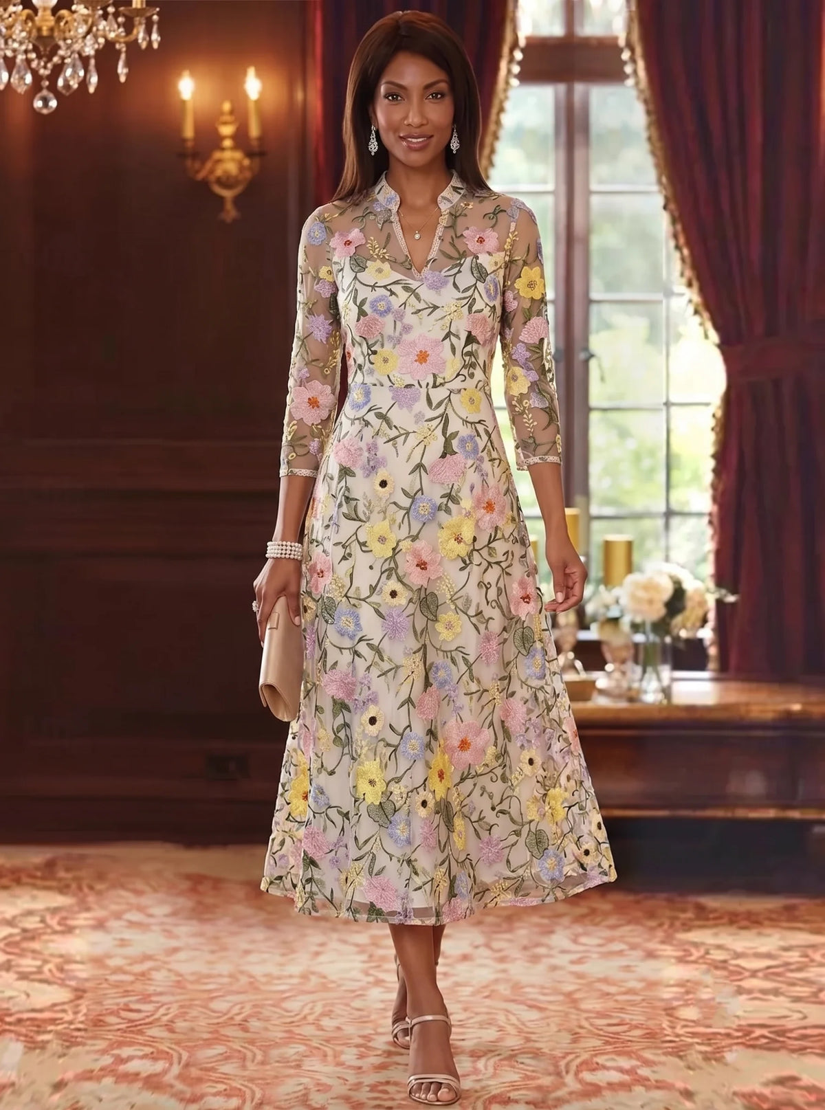 Tea Length Mother of the Bride Dress — The Elowen | Guest & Gown